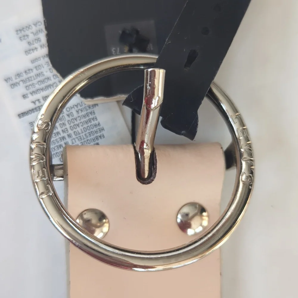 NWT Levi's Ring Buckle Belt XS Nude Pale Pink